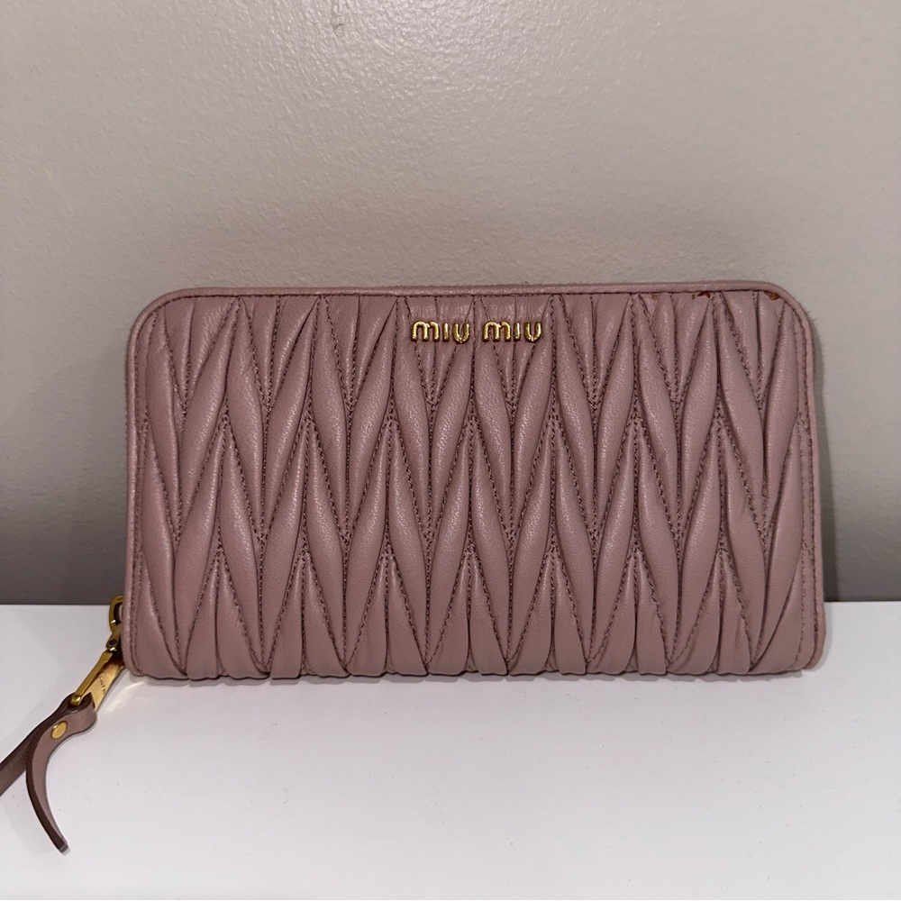 Miu Miu Matelassé Long Wallet